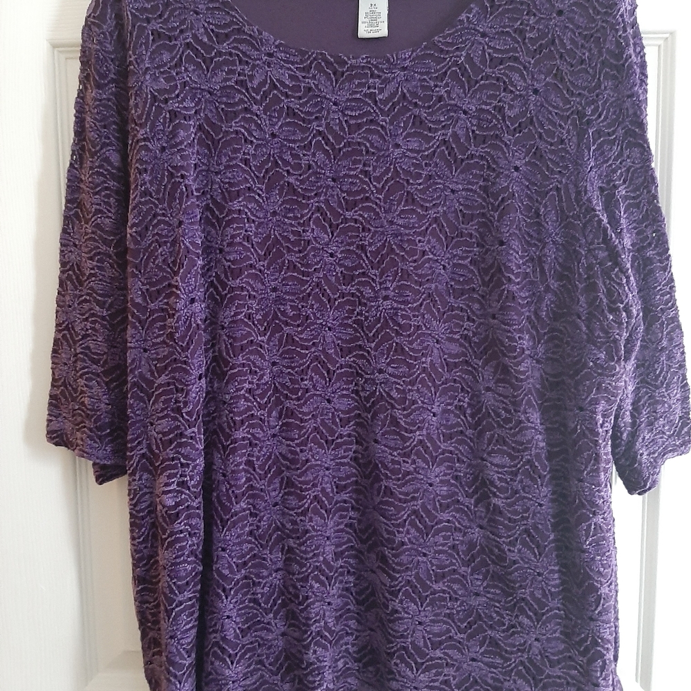 purple plus size top